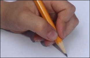 How to hold a pencil image