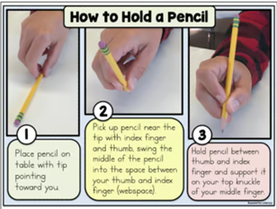How to hold a pencil image