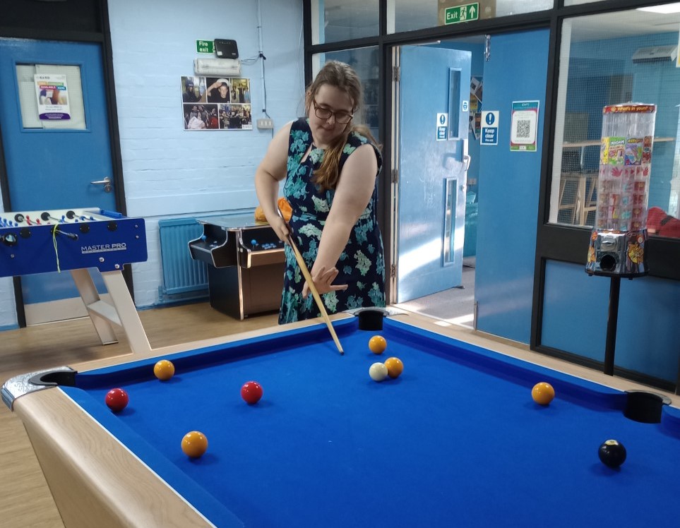 Student Playing pool